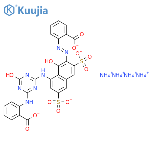 Benzoic acid,2-[[8-[[6-[(2-carboxyphenyl)amino]-1,4-dihydro-4-oxo-1,3,5-triazin-2-yl]amino]-1-hydroxy-3,6-disulfo-2-naphthalenyl]azo]-,tetraammonium salt (9CI) structure