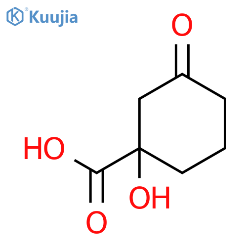 Cyclohexanecarboxylicacid, 1-hydroxy-3-oxo-, (R)- (9CI) structure