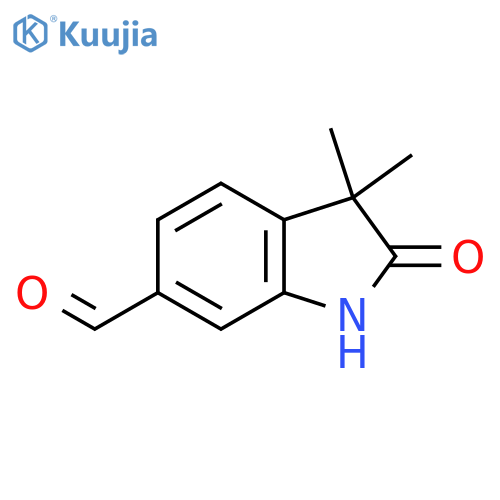 3,3-dimethyl-2-oxo-2,3-dihydro-1H-indole-6-carbaldehyde structure