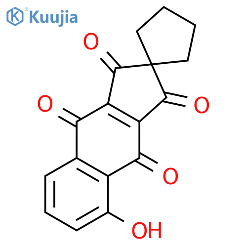 Spiro[2H-benz[f]indene-2,1'-cyclopentane]-1,3,4,9-tetrone, 5-hydroxy- structure