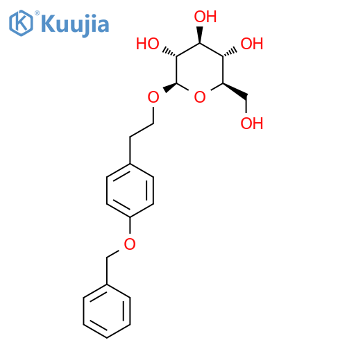 2-(4-benzyloxyphenyl)ethyl β-D-glucopyranoside structure