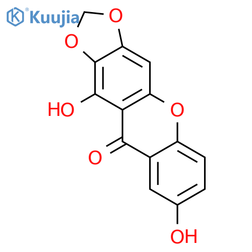 1,7-Dihydroxy-2,3-methylenedioxyxanthone structure