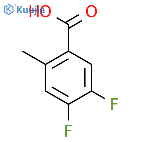 4,5-Difluoro-2-methylbenzoic acid structure
