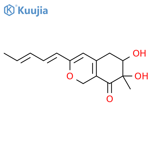 (6R,7R)-6,7-dihydroxy-7-methyl-3-[(1E,3E)-penta-1,3-dien-1-yl]-1,5,6,7-tetrahydro-8H-isochromen-8-one structure