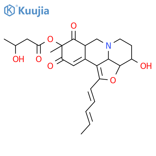 (2aR,3S,10cR)-3-hydroxy-8-methyl-7,9-dioxo-1-[(1E,3E)-penta-1,3-dien-1-yl]-2a,4,5,6a,7,8,9,10c-octahydro-3H,6H-2-oxa-5a-azaaceanthrylen-8-yl 3-hydroxybutanoate structure