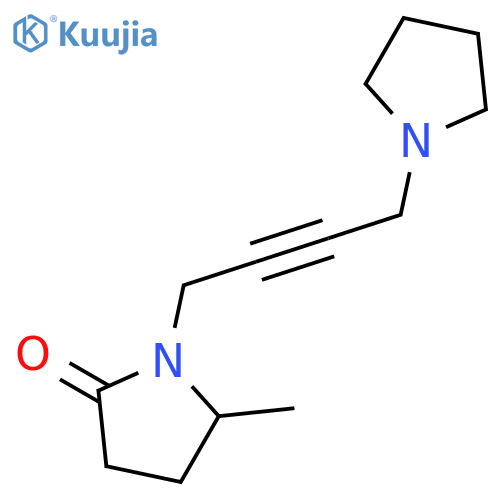 2-Pyrrolidinone, 5-methyl-1-(4-(1-pyrrolidinyl)-2-butynyl)-, (+-)- structure