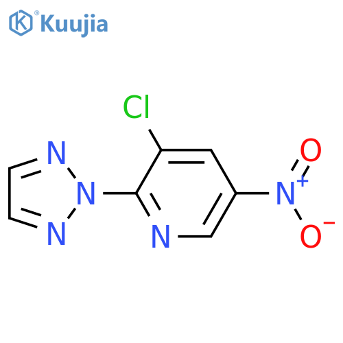 3-Chloro-5-nitro-2-(2H-1,2,3-triazol-2-yl)pyridine structure