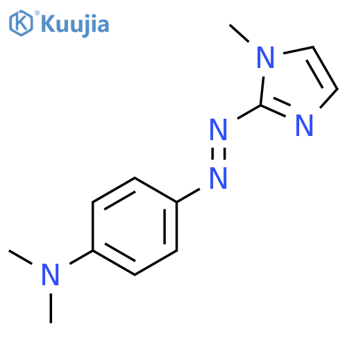 Benzenamine, N,N-dimethyl-4-[2-(1-methyl-1H-imidazol-2-yl)diazenyl]- structure
