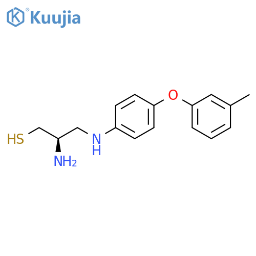 1-Propanethiol, 2-amino-3-[[4-(3-methylphenoxy)phenyl]amino]-, (R)- structure