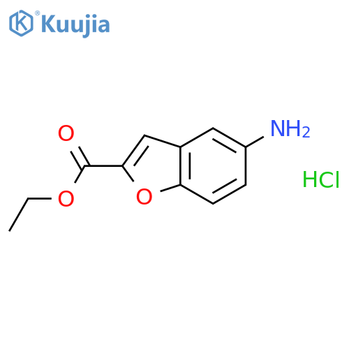 ethyl 5-amino-1-benzofuran-2-carboxylate hydrochloride structure