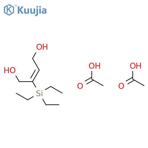 2-Butene-1,4-diol, 2-(triethylsilyl)-, diacetate structure