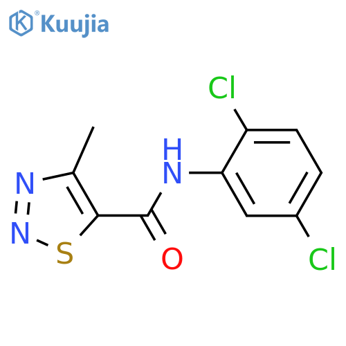 N-(2,5-dichlorophenyl)-4-methyl-1,2,3-thiadiazole-5-carboxamide structure