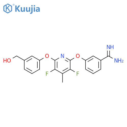 Benzenecarboximidamide,3-[[3,5-difluoro-6-[3-(hydroxymethyl)phenoxy]-4-methyl-2-pyridinyl]oxy]- structure