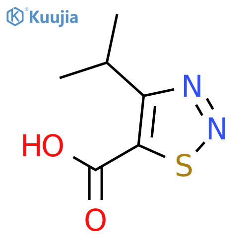 4-(propan-2-yl)-1,2,3-thiadiazole-5-carboxylic acid structure