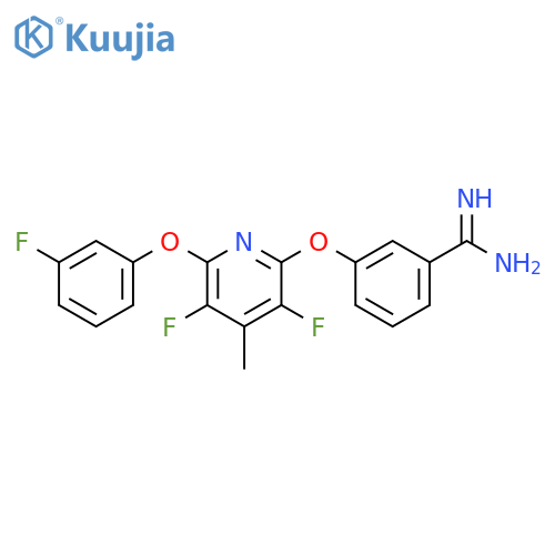 Benzenecarboximidamide,3-[[3,5-difluoro-6-(3-fluorophenoxy)-4-methyl-2-pyridinyl]oxy]- structure