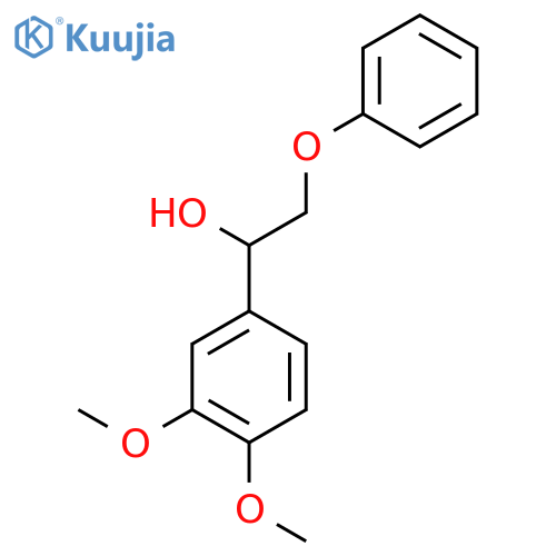 1-(3,4-Dimethoxyphenyl)-2-phenoxyethanol structure