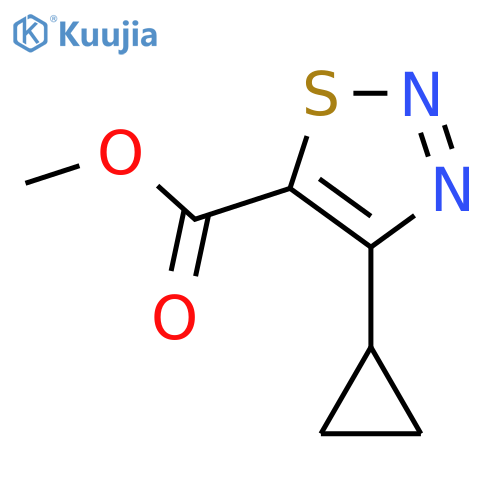 4-Cyclopropyl-1,2,3thiadiazole-5-carboxylic acid methyl ester structure