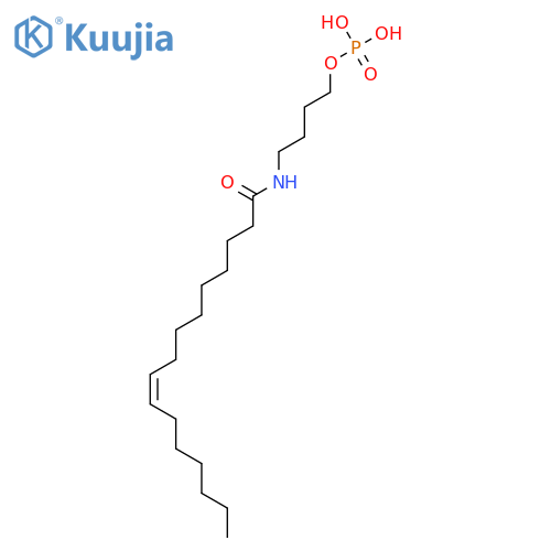 9-HEXADECENAMIDE, N-[4-(PHOSPHONOOXY)BUTYL]-, (Z)- structure
