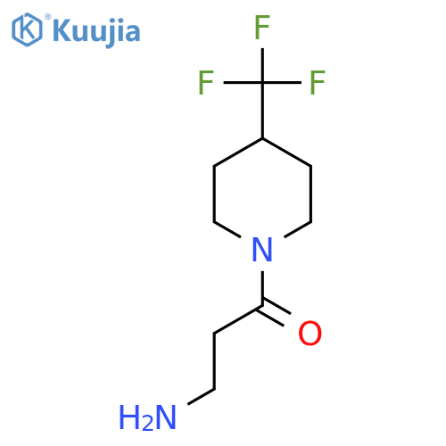 3-Amino-1-(4-(trifluoromethyl)piperidin-1-yl)propan-1-one structure