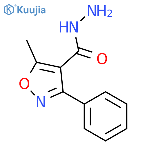 4-Isoxazolecarboxylicacid, 5-methyl-3-phenyl-, hydrazide structure