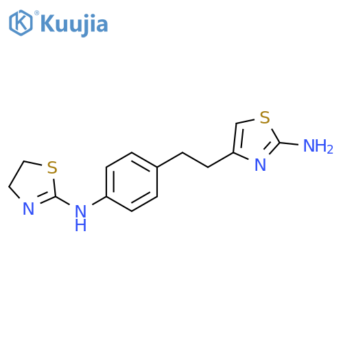 2-Thiazolamine, N-[4-[2-(2-amino-4-thiazolyl)ethyl]phenyl]-4,5-dihydro- structure