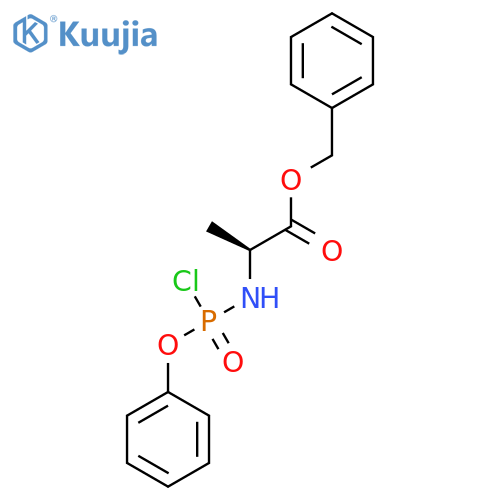 (2S)-Benzyl 2-((chloro(phenoxy)phosphoryl)amino)propanoate structure