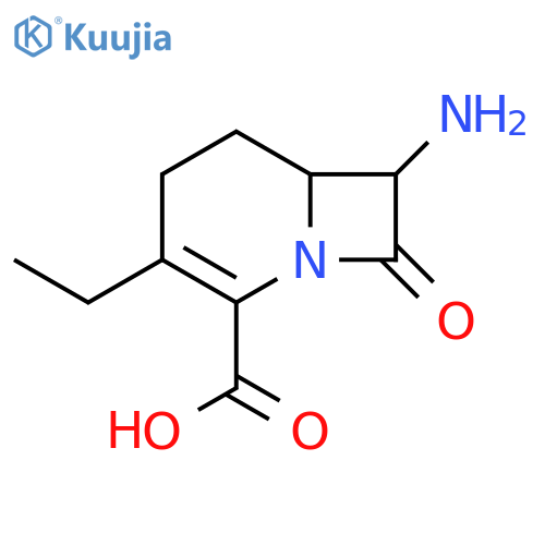 1-Azabicyclo[4.2.0]oct-2-ene-2-carboxylicacid, 7-amino-3-ethyl-8-oxo-, (6R-trans)- (9CI) structure
