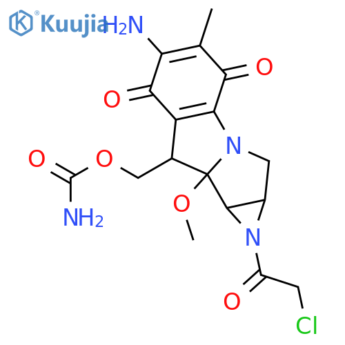 [(8S,8aR)-6-amino-1-(chloroacetyl)-8a-methoxy-5-methyl-4,7-dioxo-1,1a,2,4,7,8,8a,8b-octahydroazireno[2',3':3,4]pyrrolo[1,2-a]indol-8-yl]methyl carbamate structure