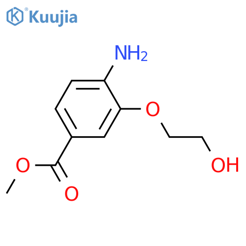 Benzoic acid, 4-amino-3-(2-hydroxyethoxy)-, methyl ester structure