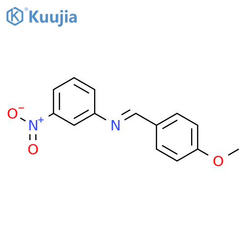 (4-Methoxy-benzylidene)-(3-nitro-phenyl)-amine structure