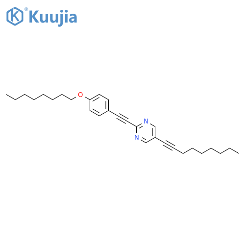 Pyrimidine, 5-(1-nonynyl)-2-[[4-(octyloxy)phenyl]ethynyl]- structure