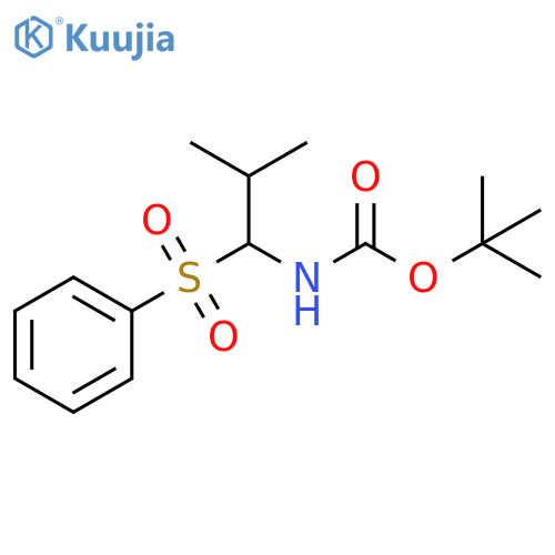 Carbamic acid, [2-methyl-1-(phenylsulfonyl)propyl]-, 1,1-dimethylethylester structure