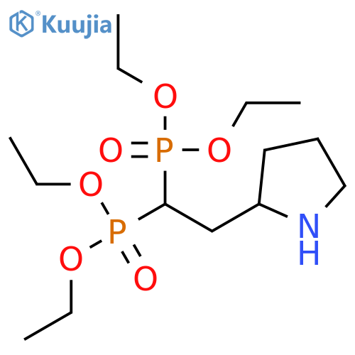 Phosphonic acid, [2-(2-pyrrolidinyl)ethylidene]bis-, tetraethyl ester structure