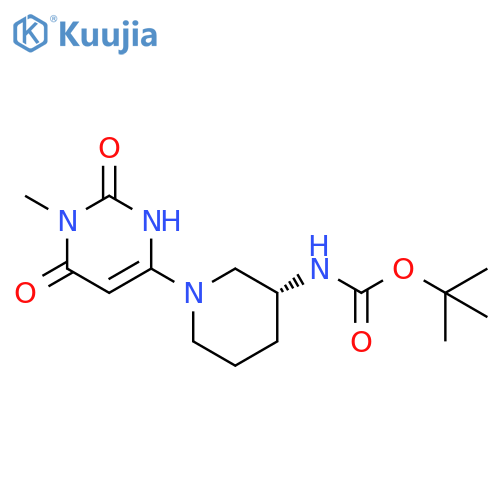 (R)-tert-Butyl (1-(1-methyl-2,6-dioxo-1,2,3,6-tetrahydropyrimidin-4-yl)piperidin-3-yl)carbamate structure