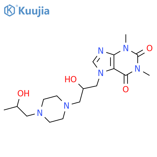 1H-Purine-2,6-dione,3,7-dihydro-7-[2-hydroxy-3-[4-(2-hydroxypropyl)-1-piperazinyl]propyl]-1,3-dimethyl- structure