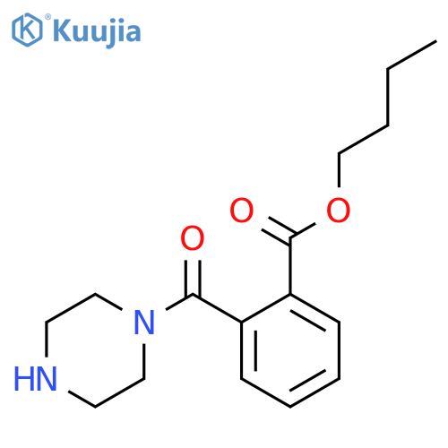 Butyl 2-(piperazine-1-carbonyl)benzoate structure