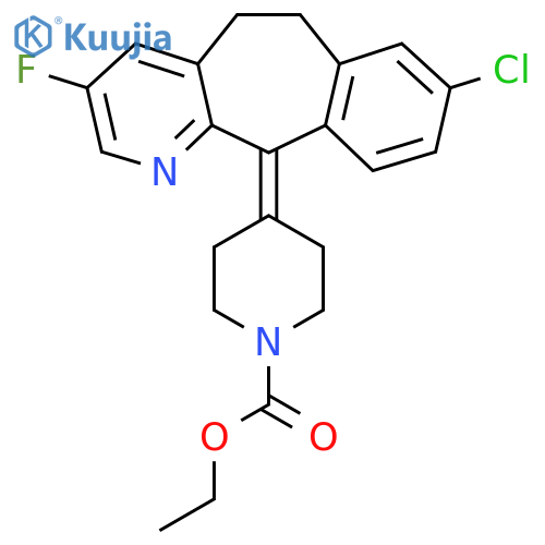 Ethyl 4-{13-chloro-6-fluoro-4-azatricyclo[9.4.0.0^{3,8}]pentadeca-1(11),3(8),4,6,12,14-hexaen-2-ylidene}piperidine-1-carboxylate structure