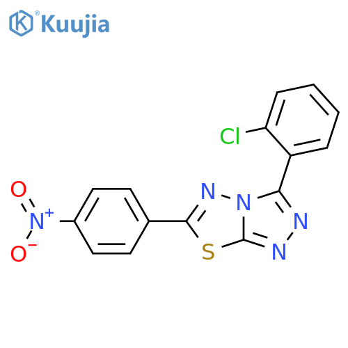 1,2,4-Triazolo[3,4-b][1,3,4]thiadiazole,3-(2-chlorophenyl)-6-(4-nitrophenyl)- structure