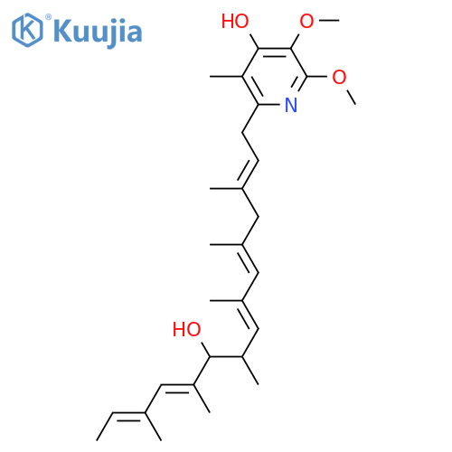 4-Pyridinol,2-(10-hydroxy-3,5,7,9,11,13-hexamethyl-2,5,7,11,13-pentadecapentaenyl)-5,6-dimethoxy-3-methyl-(9CI) structure