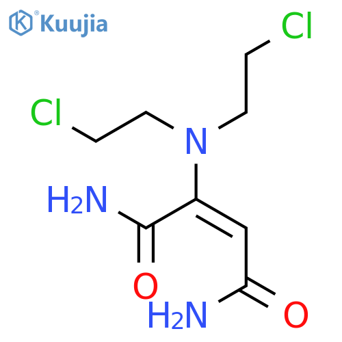 (2Z)-2-[bis(2-chloroethyl)amino]but-2-enediamide structure