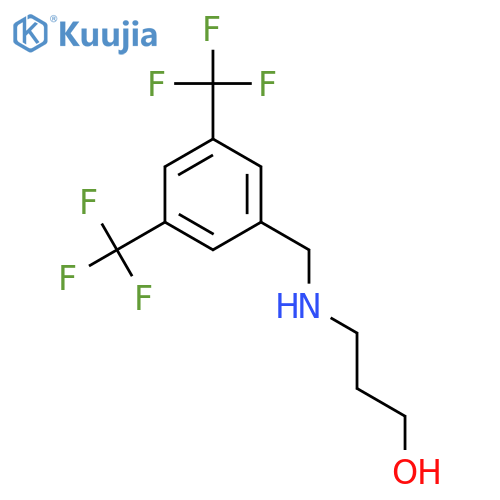 1-Propanol, 3-[[[3,5-bis(trifluoromethyl)phenyl]methyl]amino]- structure