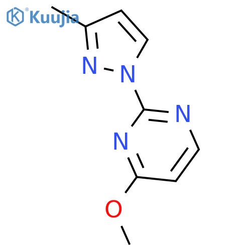 Pyrimidine, 4-methoxy-2-(3-methyl-1H-pyrazol-1-yl)- structure