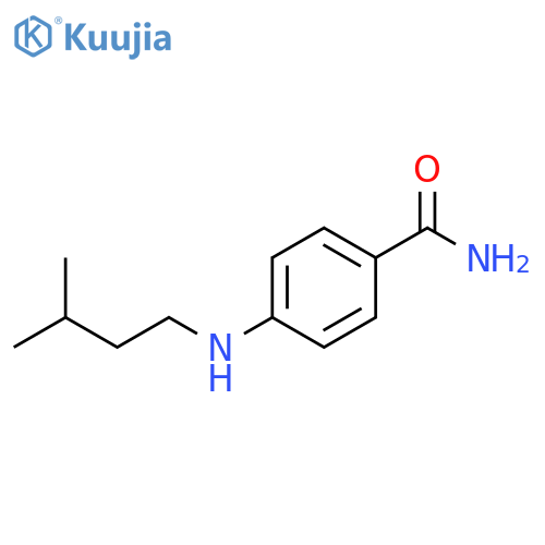 Benzamide, 4-[(3-methylbutyl)amino]- structure