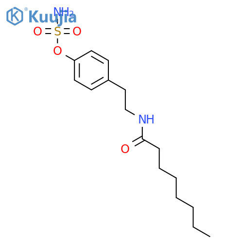 Sulfamic acid, 4-[2-[(1-oxooctyl)amino]ethyl]phenyl ester structure
