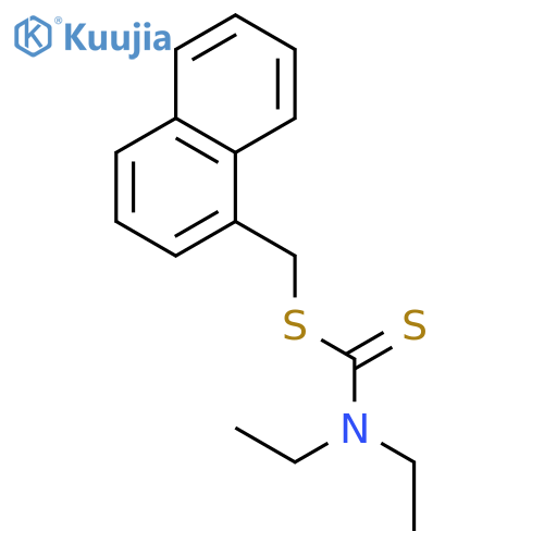 (Naphthalen-1-yl)methyl diethylcarbamodithioate structure