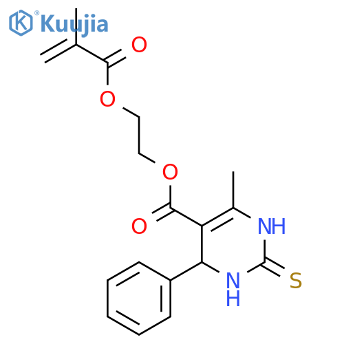 2-(Methacryloyloxy)ethyl 6-methyl-4-phenyl-2-thioxo-1,2,3,4-tetrahydropyrimidine-5-carboxylate structure