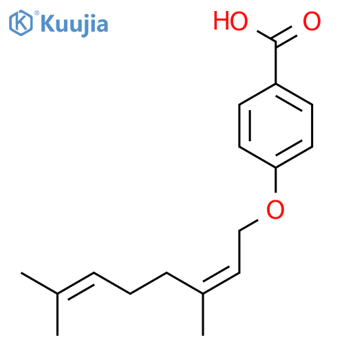 Benzoic acid, 4-[[(2Z)-3,7-dimethyl-2,6-octadienyl]oxy]- structure