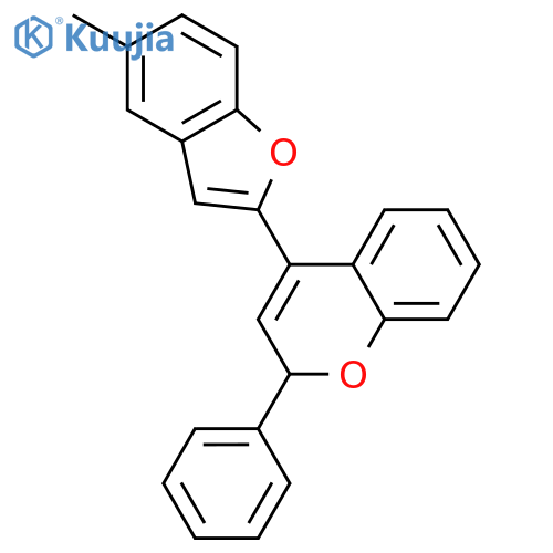 2H-1-Benzopyran, 4-(5-methyl-2-benzofuranyl)-2-phenyl- structure