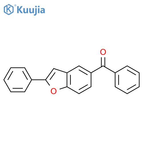 Methanone, phenyl(2-phenyl-5-benzofuranyl)- structure