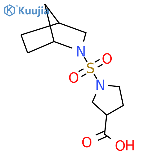 1-{2-azabicyclo[2.2.1]heptane-2-sulfonyl}pyrrolidine-3-carboxylic acid structure